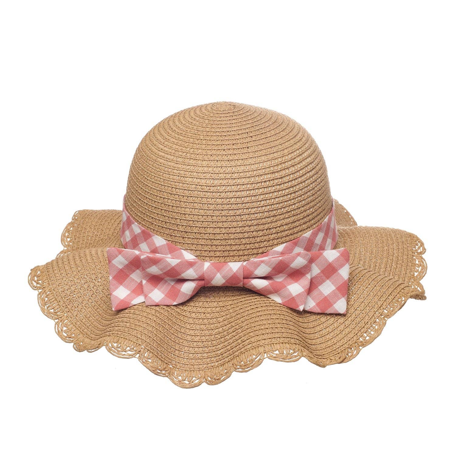 Polka Dot Ribbon Bow Sun Hat Cream Pink Blue Yellow Sunny Summer Beach Vacation Exclusive Striped Packable Wide Bow Sunhat | Toucan Hats main image 2