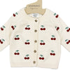 Cherry Embroidered Baby Cardigan