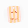 Striped Bow Stud Earrings