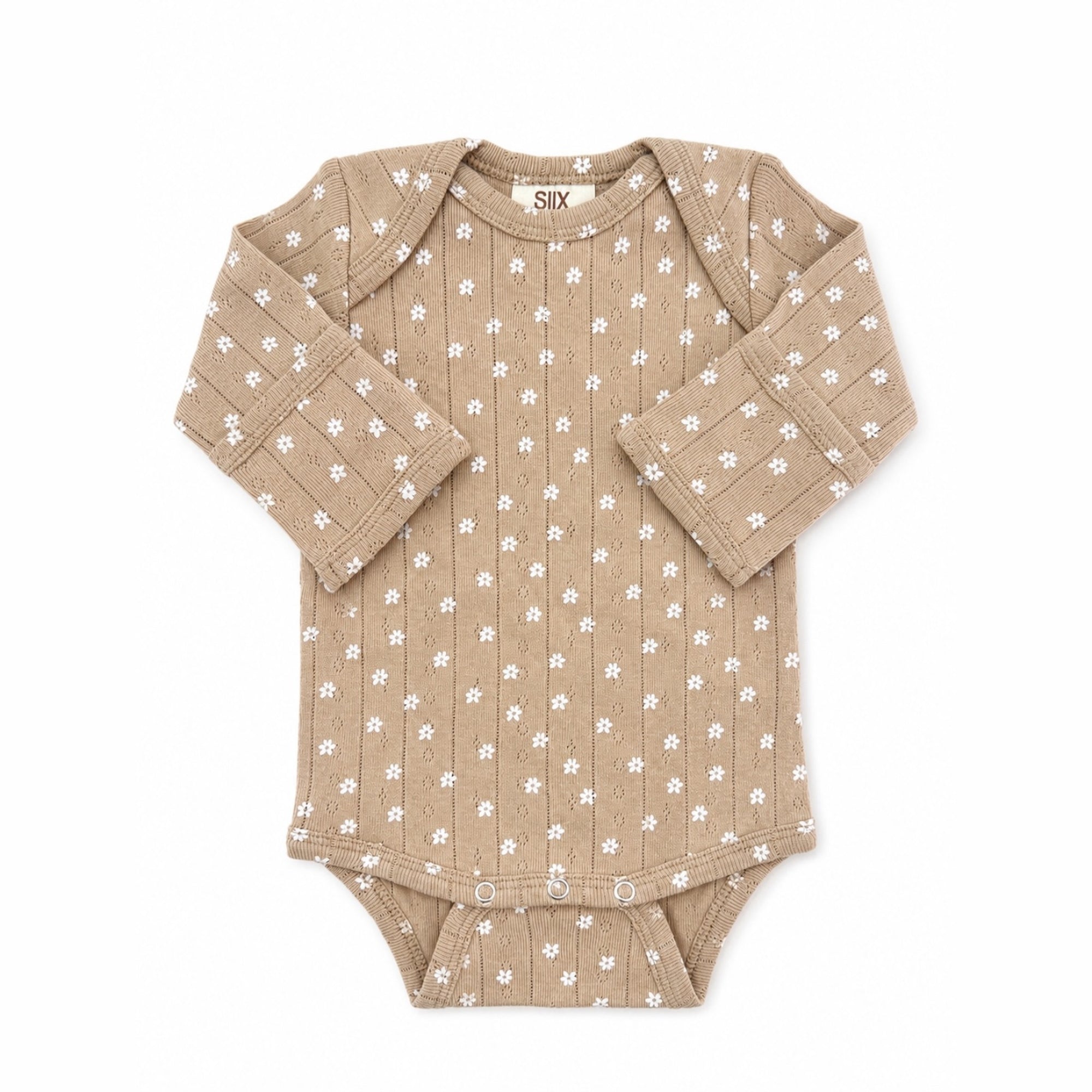Almond Bloom Pointelle Long Sleeve Bodysuit