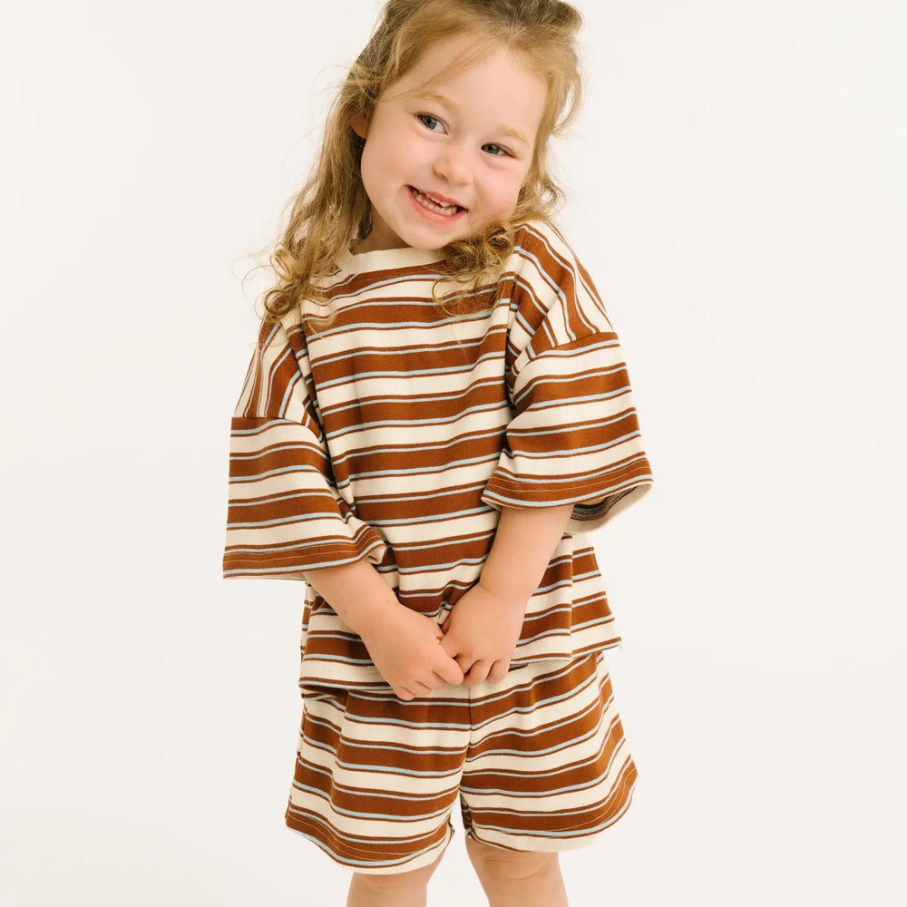 Toffee Stripe Slouchy Set