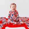 Star-Spangled Cherries Ruffle Romper