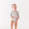 Seaside Blooms Rash Guard Swimsuit