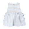 Seashells Striped Baby Dress + Bloomer