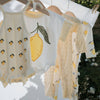 Lemon Knit Baby Romper