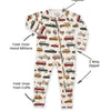 Cars Zipper Romper