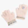Cotton Candy Jeweled Gloves