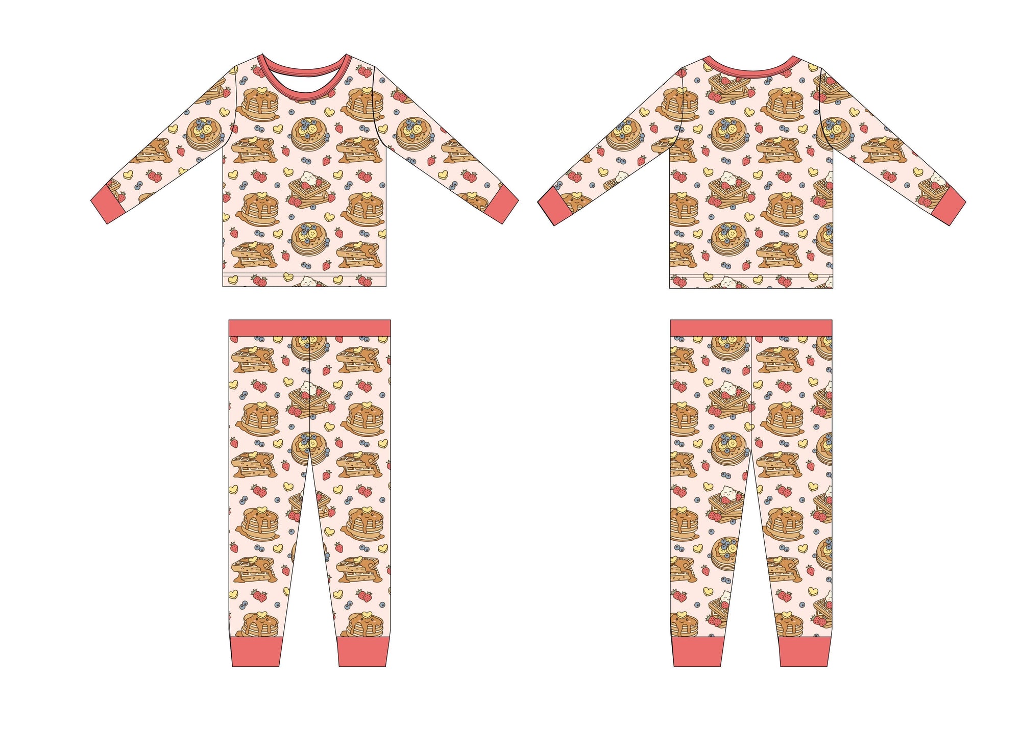 Pink Waffly Cute Jam Set