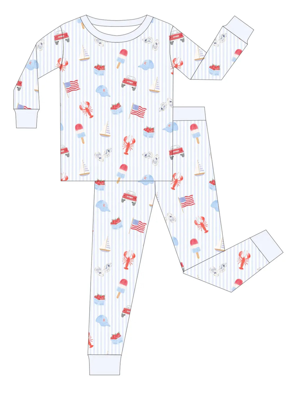 Coastal Americana Pajama Set