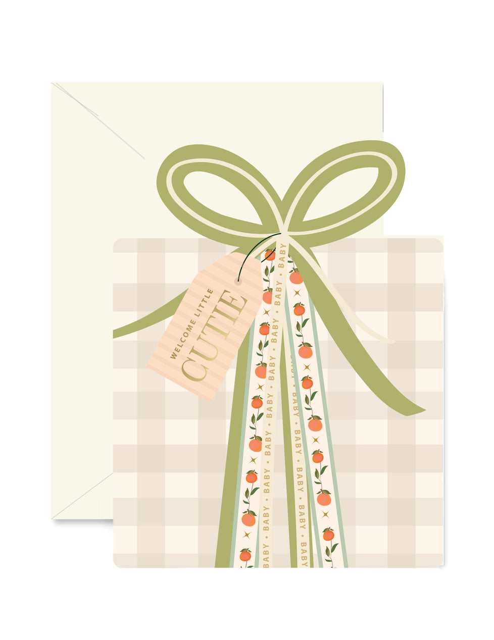 Cutie Gingham Baby Card