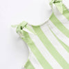 Ruffle Tie Romper - Cabana Stripe