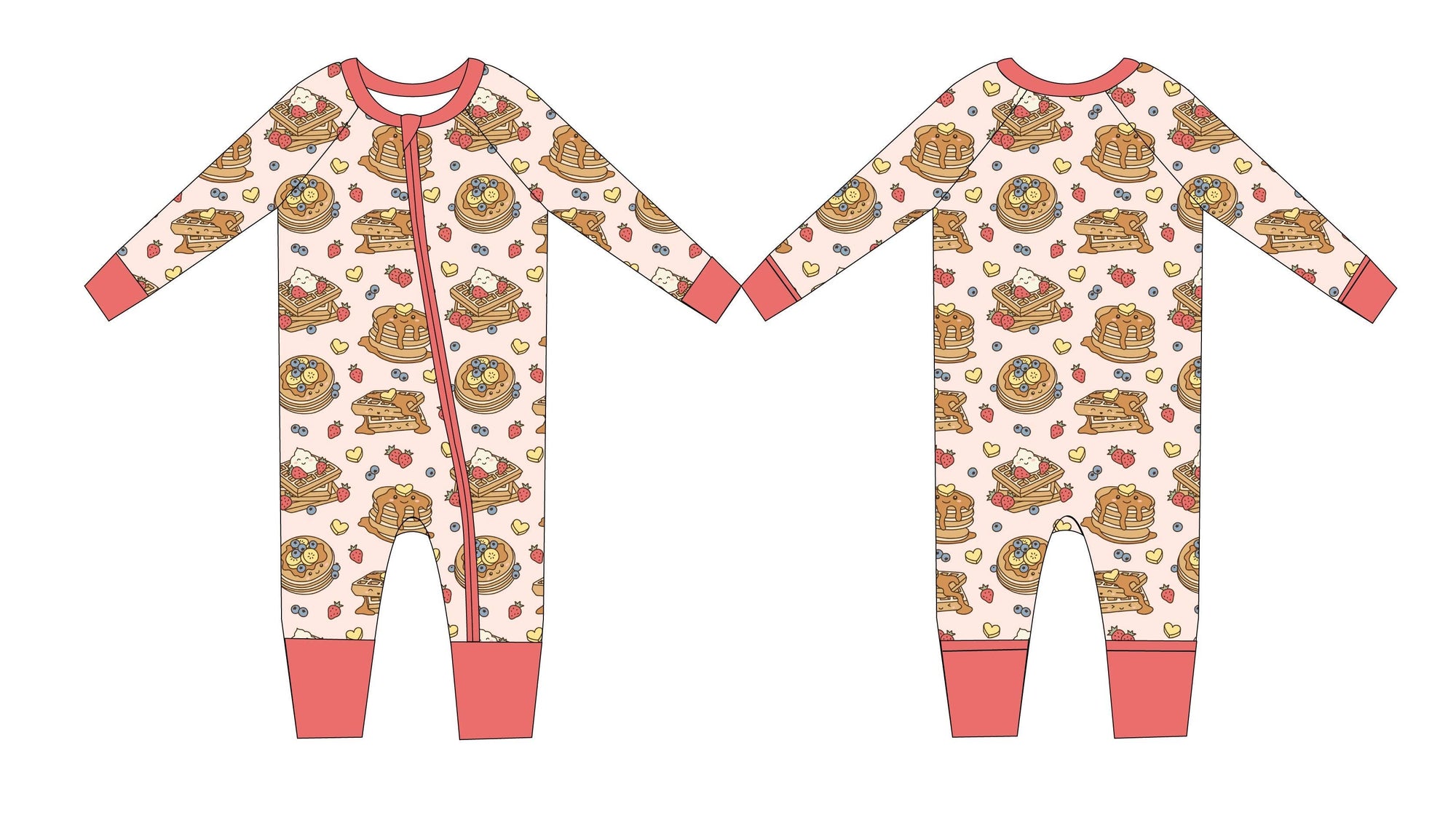 Pink Waffly Cute Zip Jam