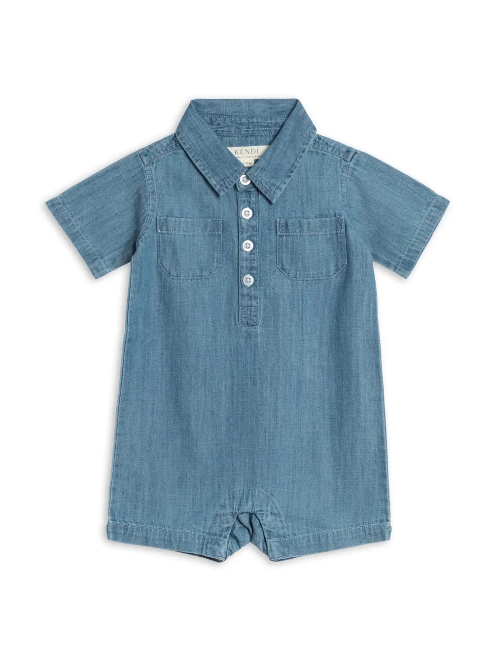 Ted Chambray Collared Romper