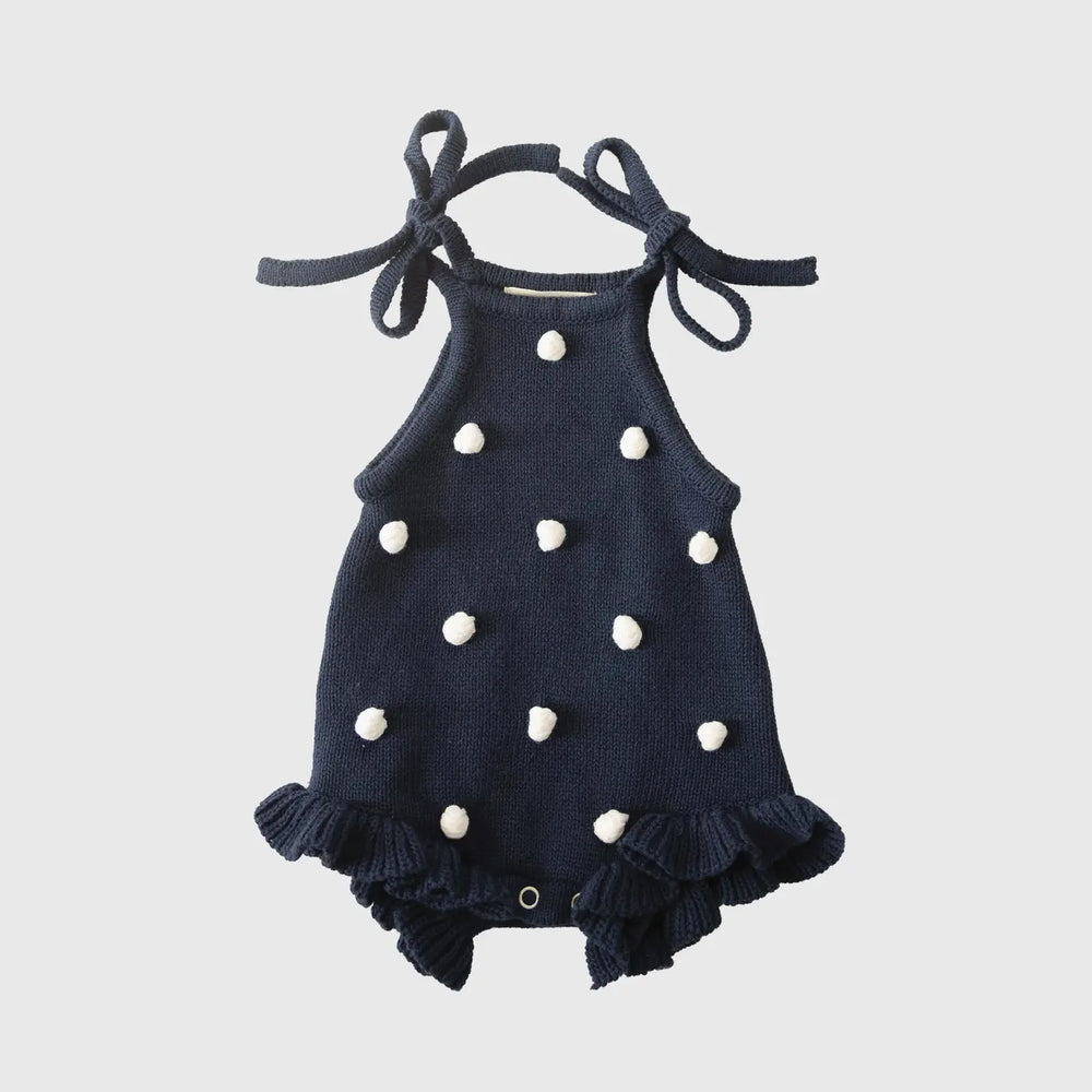 Emery Knit Ruffle Romper