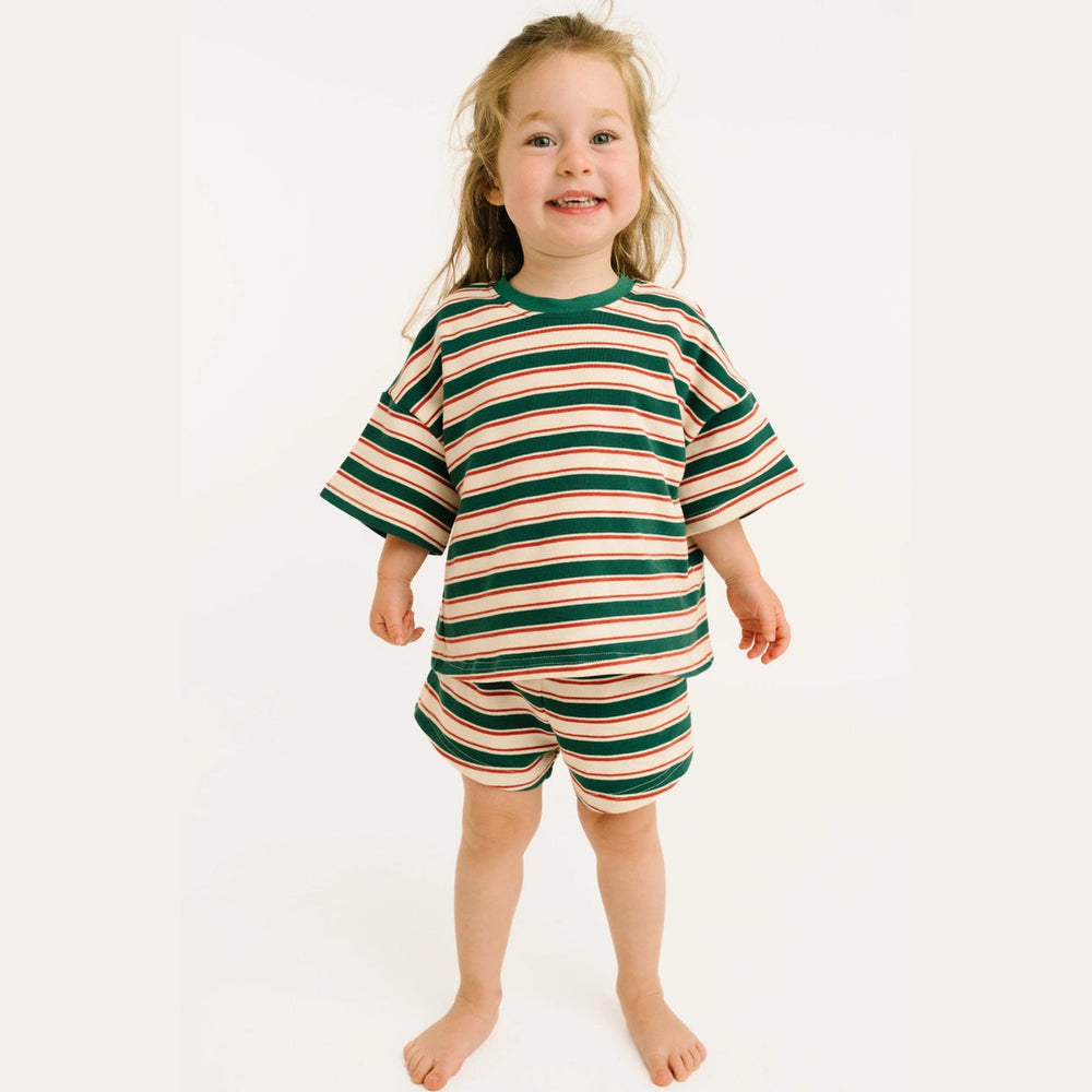 Forest Stripe Slouchy Set