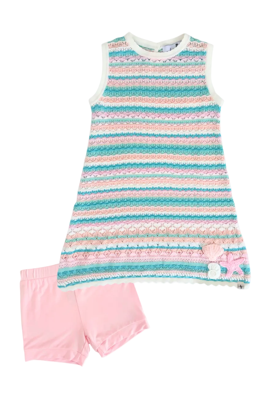 Seashore Stripe Knit Dress Set