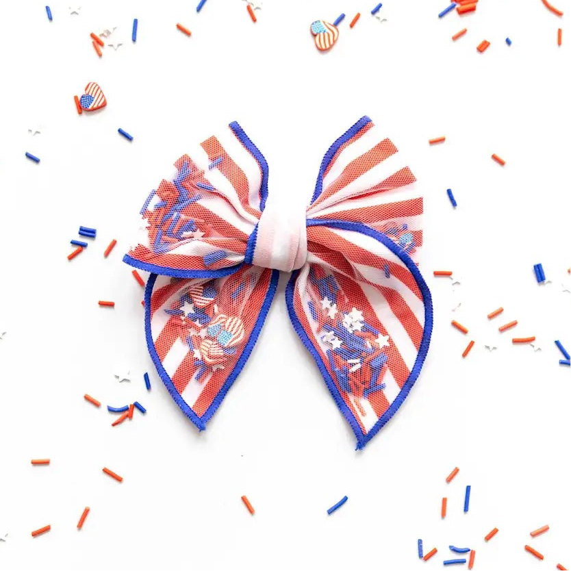 Mesh Shaker Bow - Proud Patriot