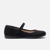 Rania Black girls black suede Mary Jane shoes