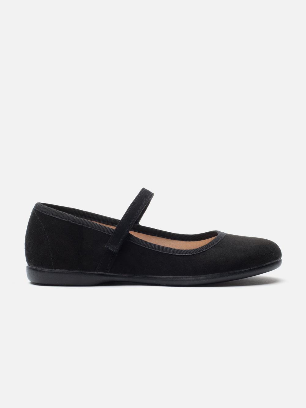 Rania Black girls black suede Mary Jane shoes