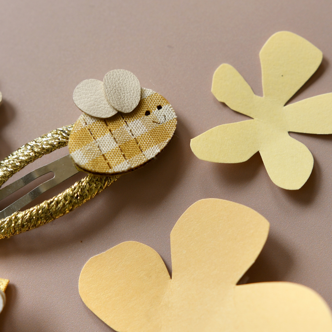 Beryl Bee Clips on hair