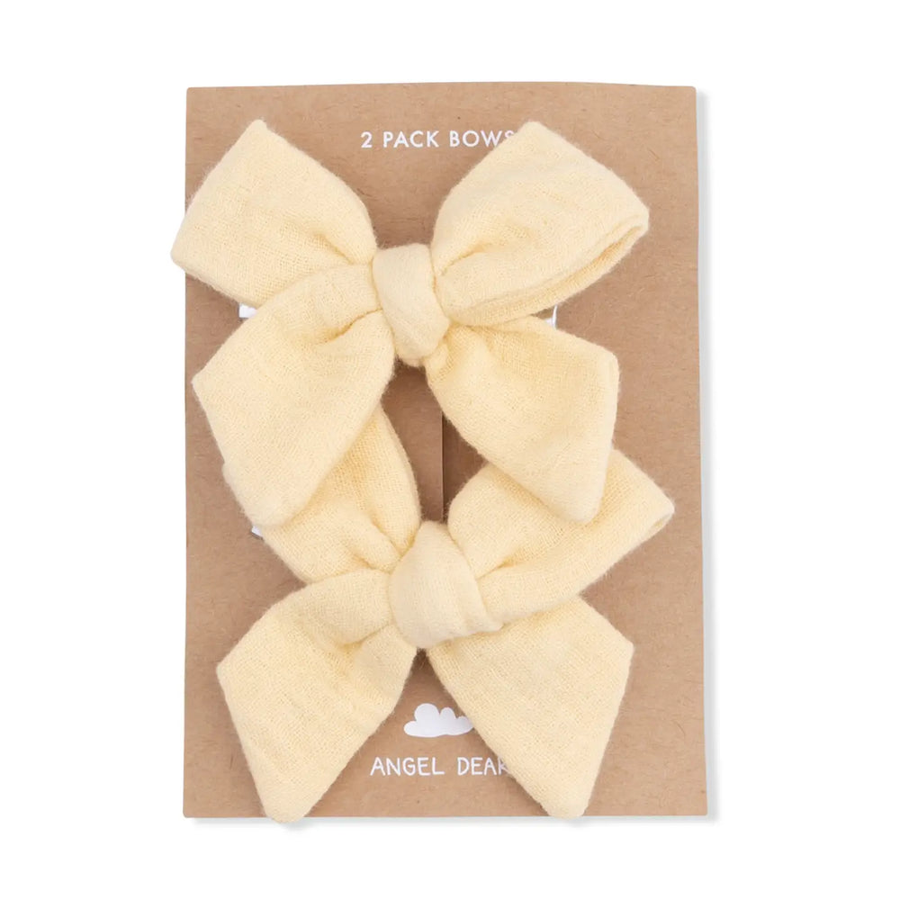 Muslin Italian Straw - 2 Pack Bow Clips