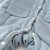 Blue Pup Corduroy Romper size chart