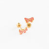 Striped Bow Stud Earrings