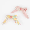 Floral Pattern Bow Hair Clips