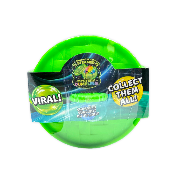 Glow in the Dark Mystery Dumpling Squishy Toy glowing detail