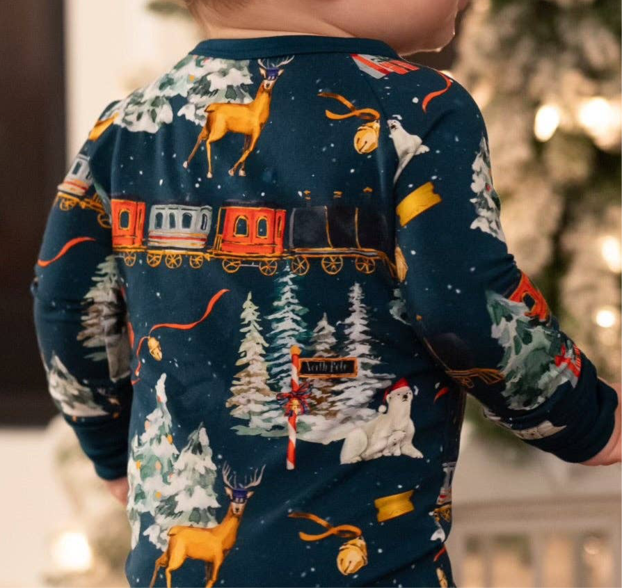 North Pole Express Convertible Zip Pajama