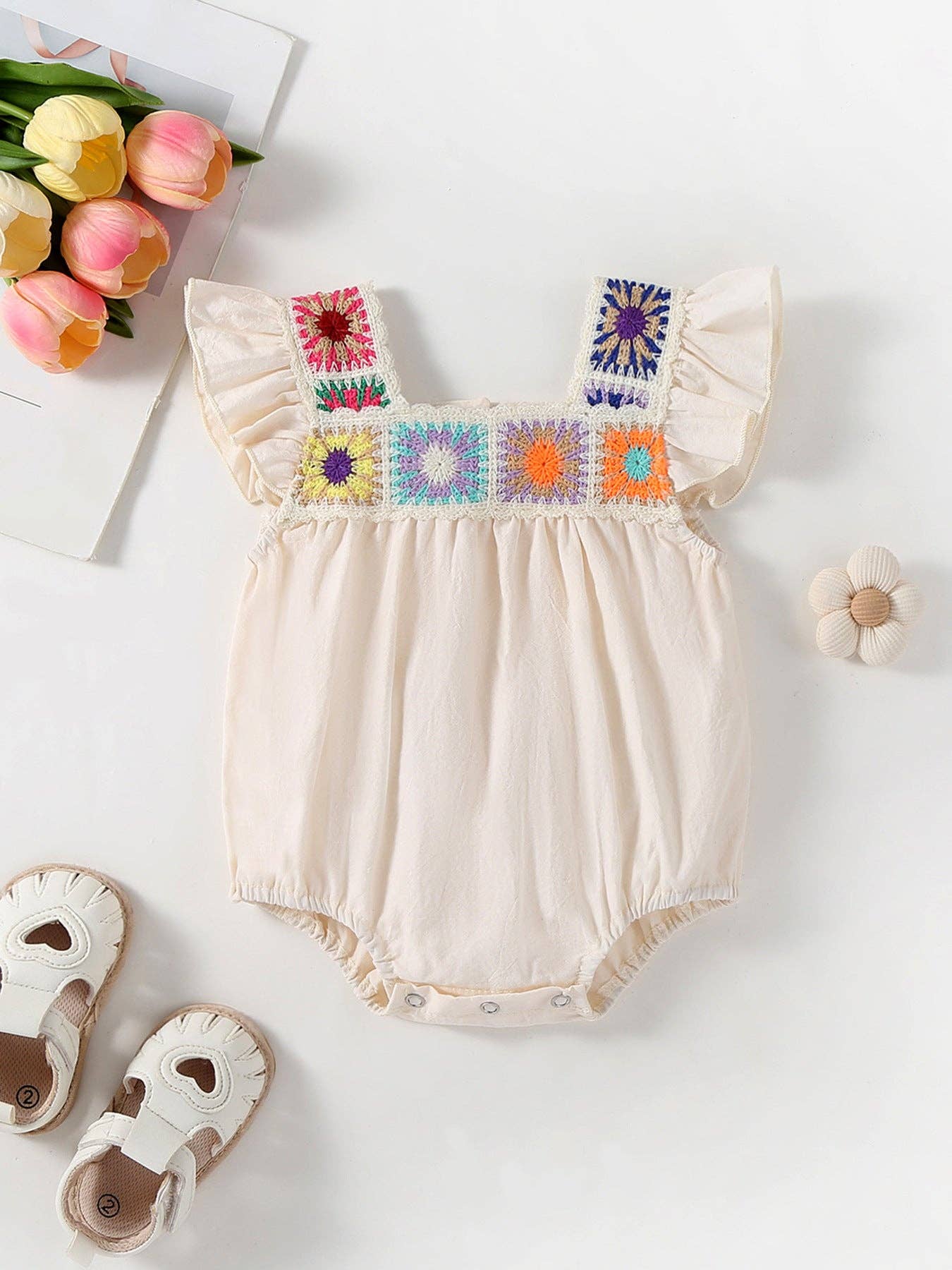 Summer Crochet Baby Romper