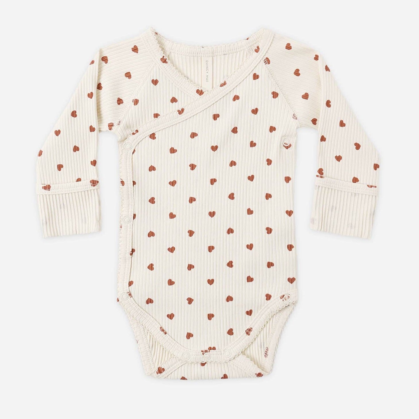 Red Hearts Side Snap Bodysuit