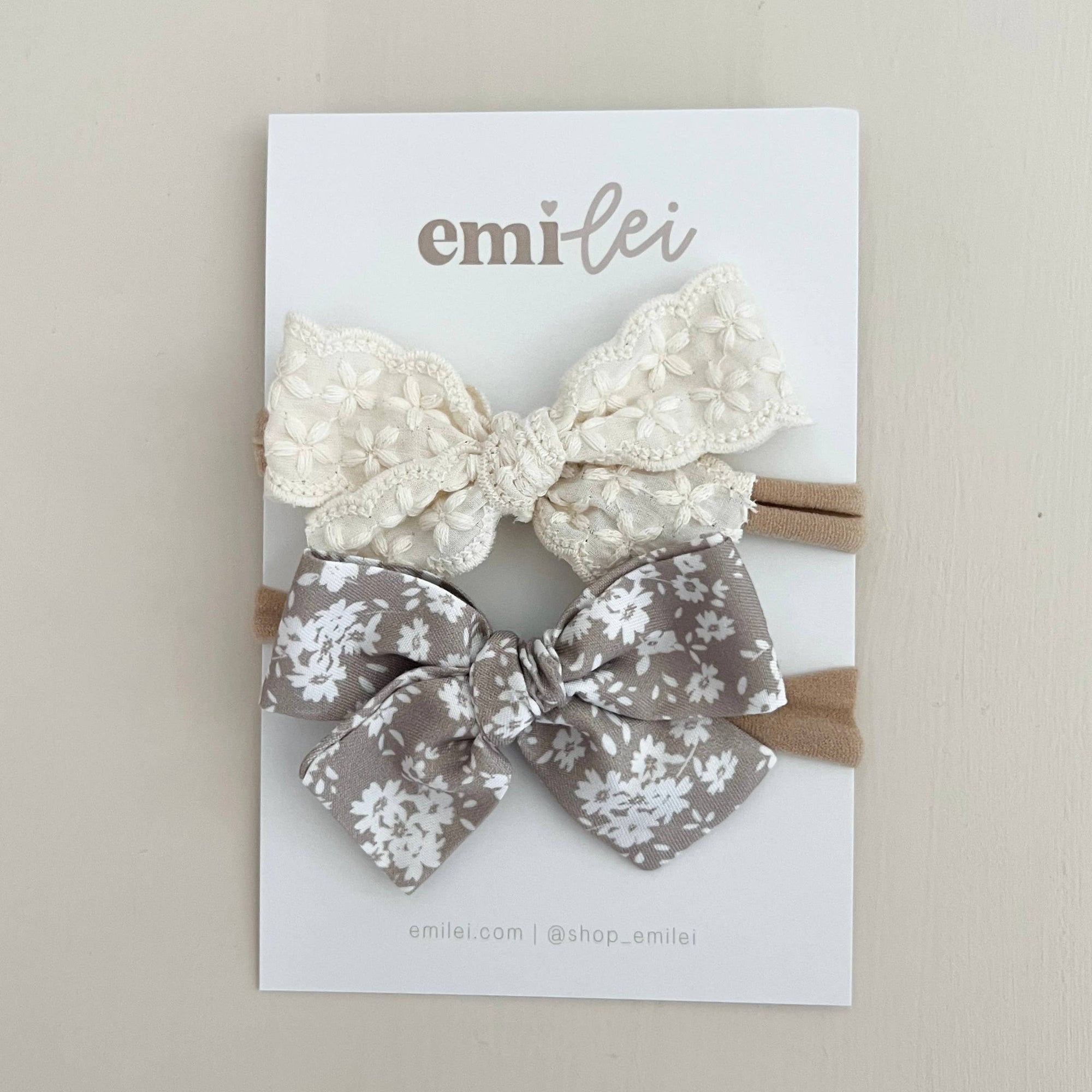 Lace Nylon Stretchy Bow Headband Set