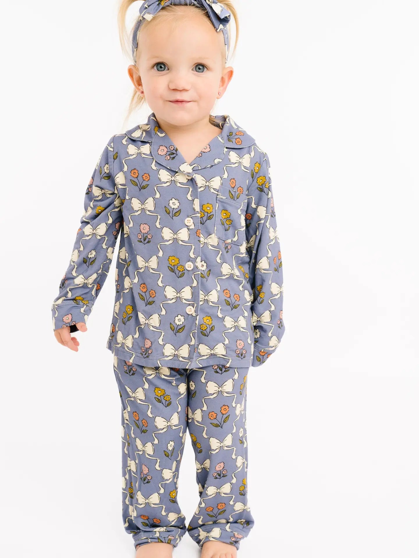 Bow Blooms Bamboo Pajama Set