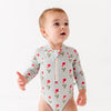 Seaside Blooms Rash Guard Swimsuit
