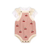 Cherry Embroidered Baby Romper Set
