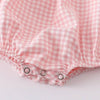 Strawberry Plaid Smocked Romper