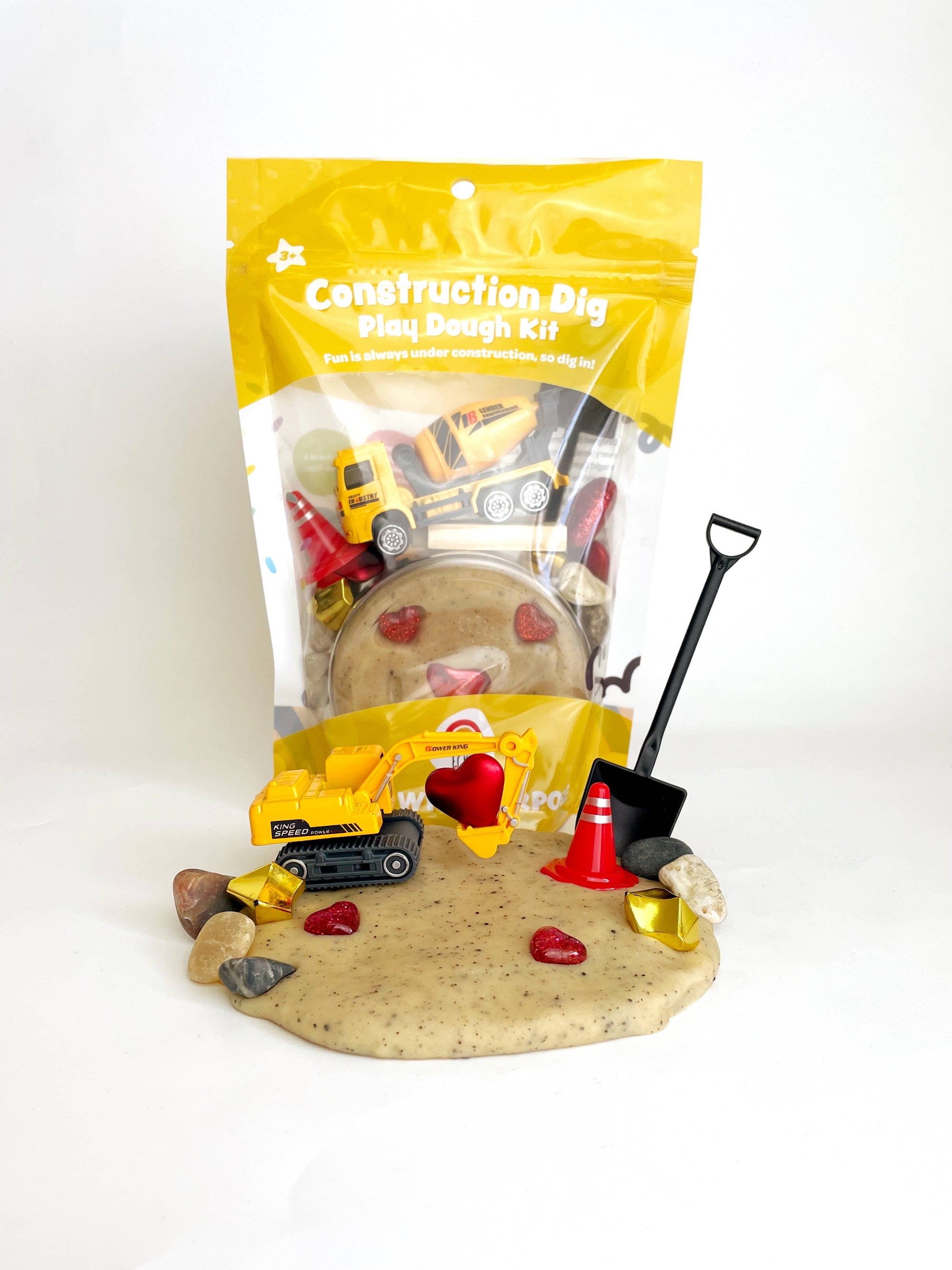 Valentines "I Dig You" Construction Play Dough Kit