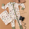 Little Explorer Zip Romper flat lay