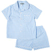 Sky Blue Gingham Pajamas Set