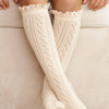 Vanilla Fancy Lace Top Knee High Socks