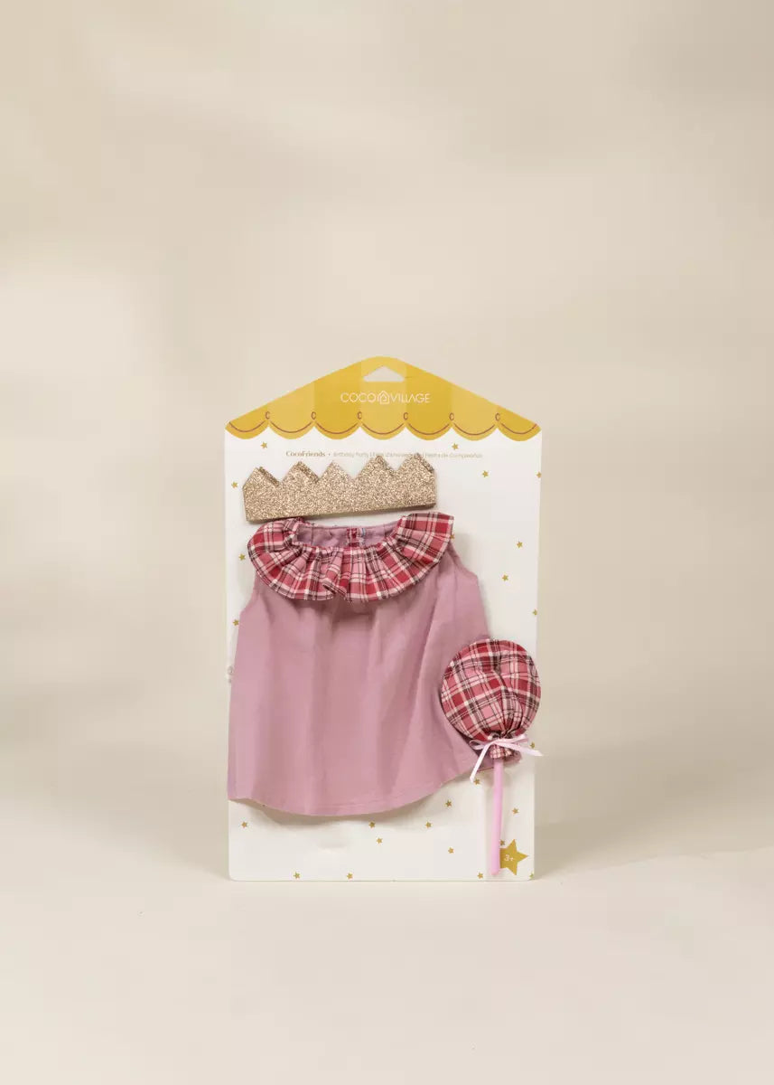 CocoFriends Doll Clothing Set - Birthday Party flat lay