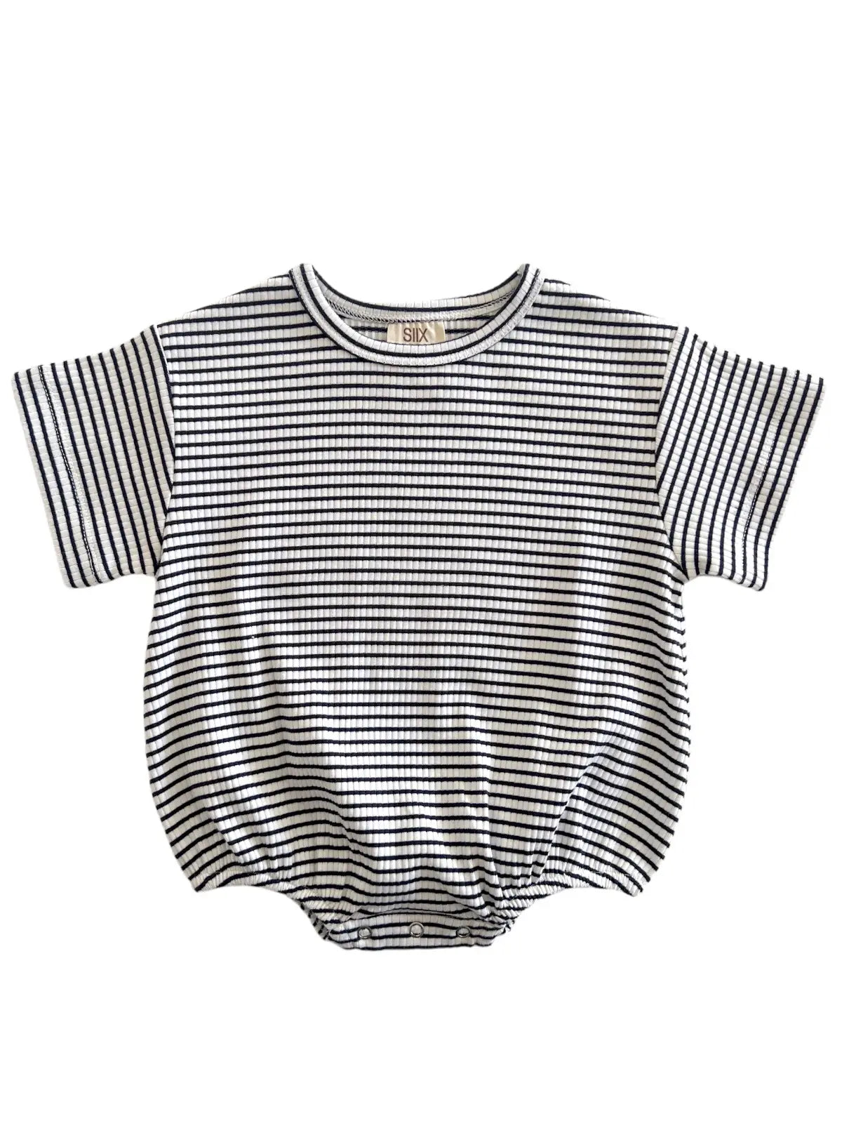 Ribbed Baby T-Shirt - Black Stripe