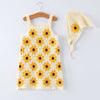 Crochet Sunflower Dress with Headscarf