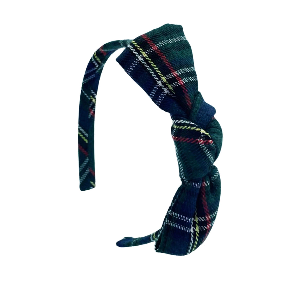 Plaid Bow Headband - Tilly