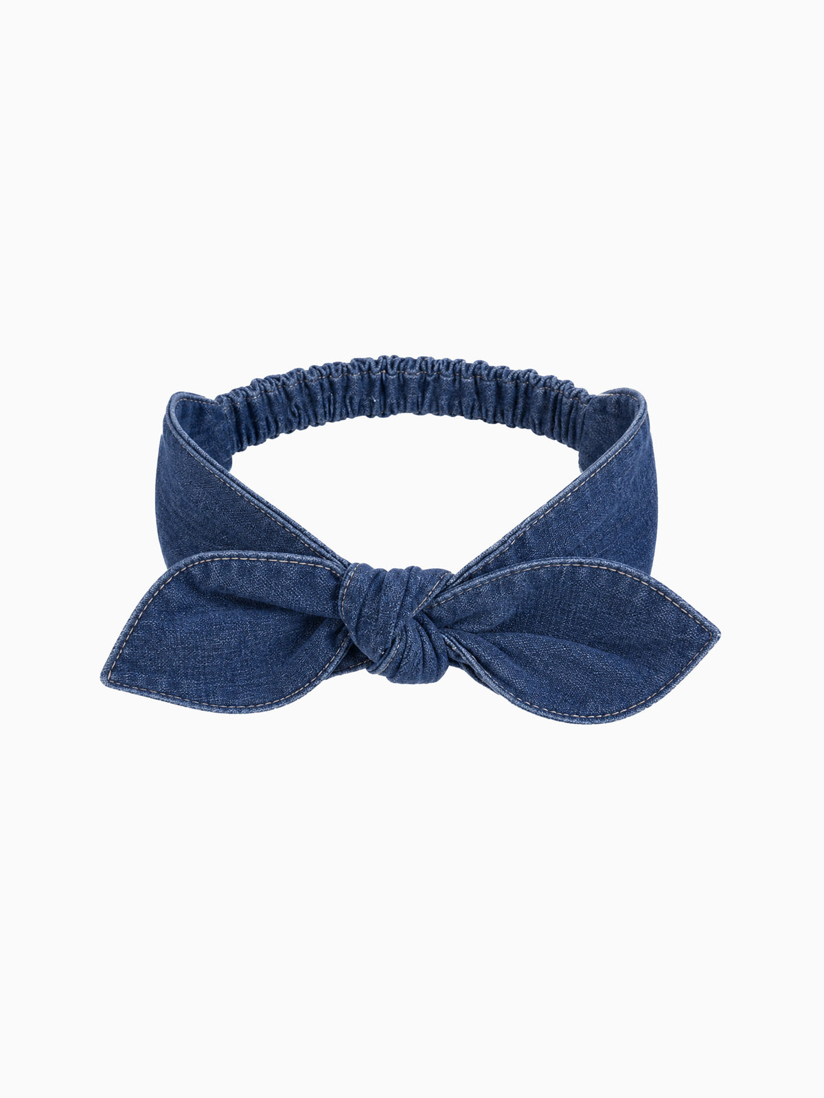 Chambray Bow Headband front
