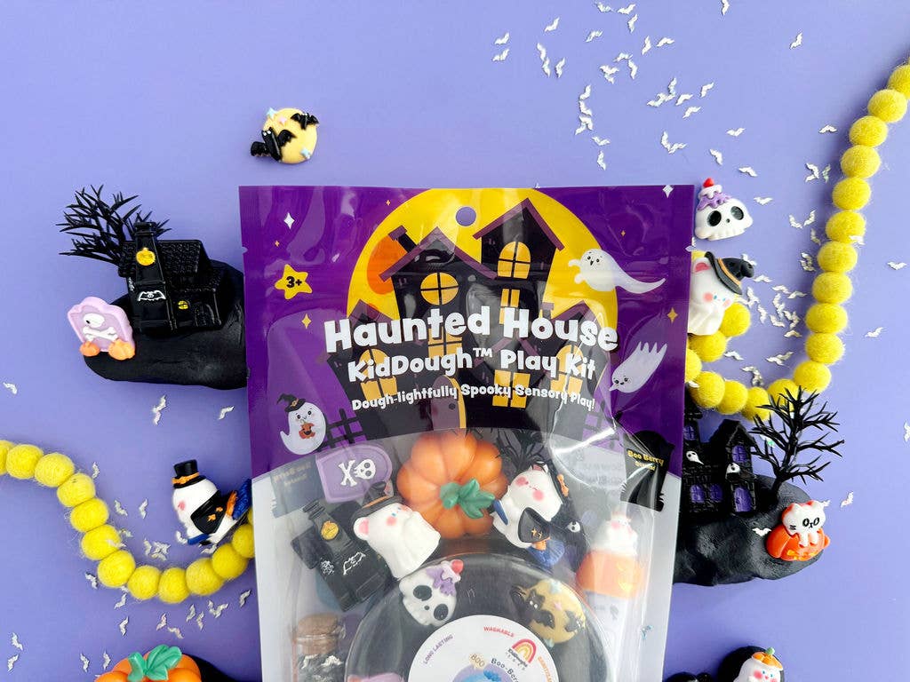 Haunted House KidDough Play Kit black play dough contents