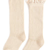 Vanilla Fancy Lace Top Knee High Socks
