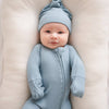 Zipper Romper - Arona Blue Ribbed
