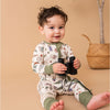 Little Explorer Zip Romper trim detail